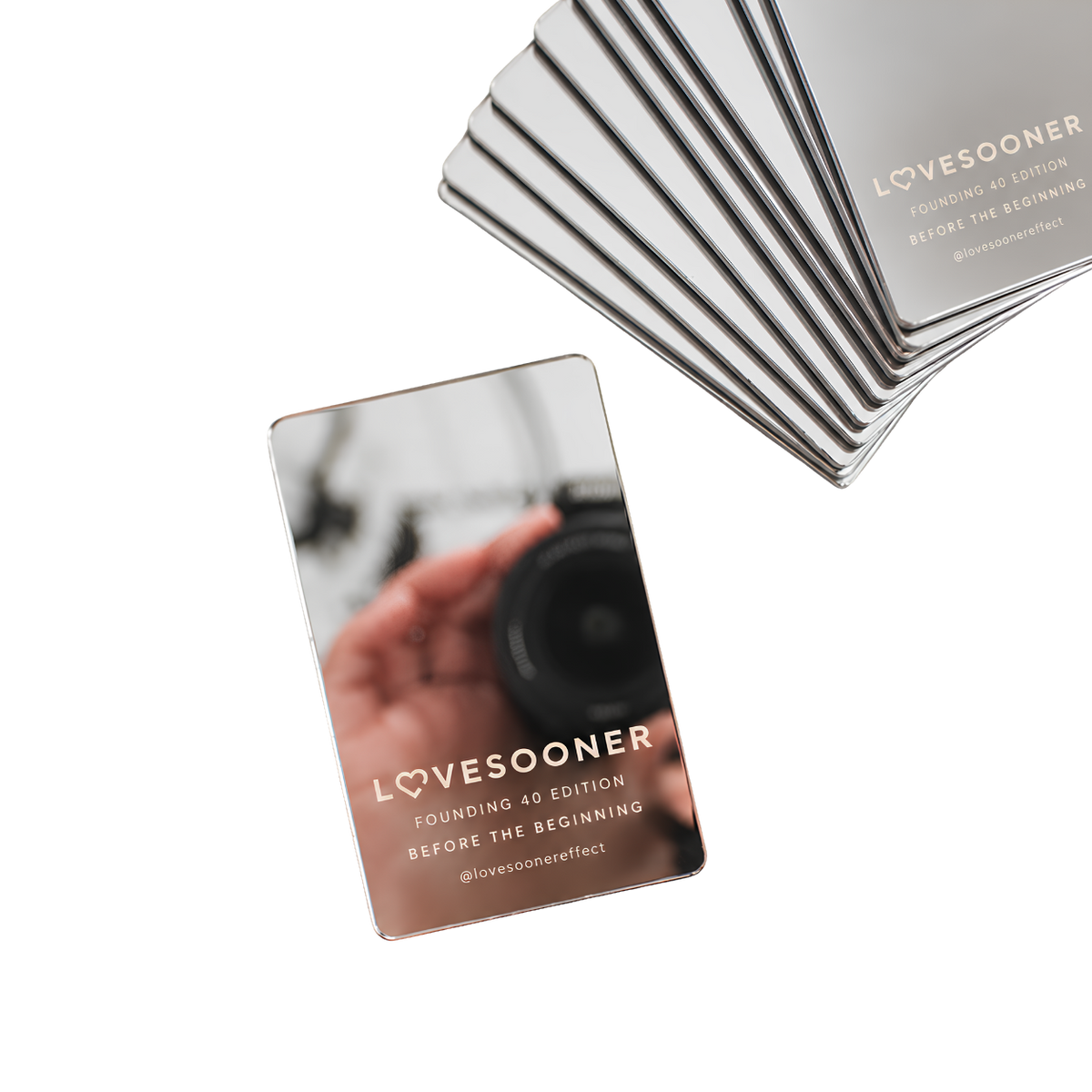 LOVESOONER Founding 40 mirror card